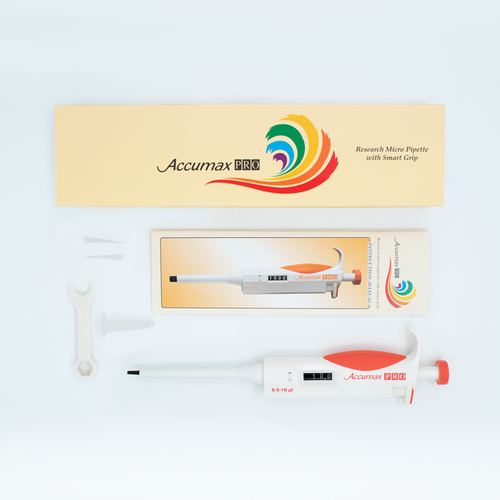Accumax PRO VARIABLE Volume MicroPipette (0.5-10 microlitros)